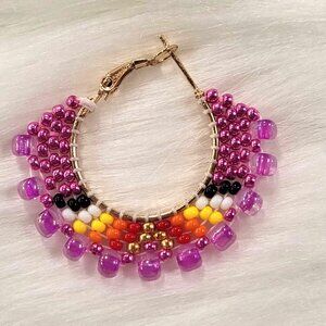 Small Hot Pink Hoops